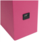 Elegant Designs modern leather table lamp with usb and white fabric shade, hot pink