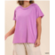 Umgee round neck short sleeve t-shirt in lilac