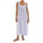 Clare V. rosalie dress in purple & off white linen stripe