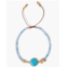 CHAN LUU womens pull tie bracelet in aquamarine