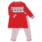 ANGEL DEAR girls pom pom tunic and legging in red