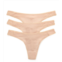 On Gossamer womens mesh hip g thong 3-pack in champagne