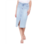 CHARLIE B frayed hem denim skirt