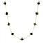 The Lovery mini onyx clover necklace