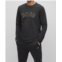 Hugo Boss mens salbo iconic sweatshirt in black