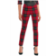 GRETCHEN SCOTT gripeless pull on pant - plaidly cooper in red multi/plaid