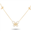 Non Branded lb exclusive 14k yellow gold 1.0ct diamond butterfly necklace nk01615-y