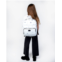 7AM Enfant womens midi classic backpack stars print in white