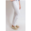 AZI coco boot cut jean with bottom leg buttons in white