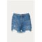 By Together frayed high-rise denim short in blue