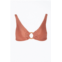 SOAH rebecca ribbed o-ring bikini top in blush