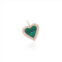 The Lovery double diamond malachite heart charm