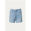 By Together cutoff high-rise denim short in light blue