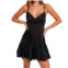 LE LIS flare slip dress in black