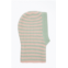 HELMSTEDT alisa alpaca-blend balaclava in green/pink stripes