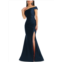 Cynthia & Sahar womens ruched one shoulder evening dress