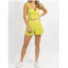 LE LIS button + pleat short set in pear green