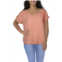 Coin 1804 plus womens gauze v-neck t-shirt