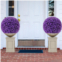 Hivvago 17.5 inch 2 pack faux eucalyptus decorative balls with 7 layers leaves-purple