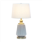 Elegant Designs 25 traditional farmhouse pleated ceramic endtable bedside table desk lamp