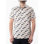 CRWTH winged moto short sleeve shirt in vanilla multi