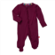 Magnetic me newborn girl bordeaux ruffle footie in maroon