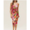 DRESS FORUM hawaiian print wrap dress in multi