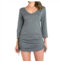 Eco Swim adjustable side shirred tunic in grey