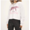 PROJECT SOCIAL T cropped hollywood kitten sweatshirt in white