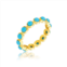 Adornia 4mm bezeled turquoisette eternity band ring