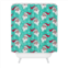 Deny Designs heather dutton tis the season multi pattern aqua holiday shower curtain