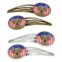 Carolines Treasures bb2163hcs4 american flag & wirehaired dachshund barrettes hair clips, set of 4