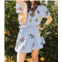 QUEEN OF SPARKLES 3d fruit skort in blue