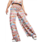 Royalty By Maluma womens tropical printed drawstring wide leg pants