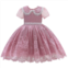 Tulleen pink rose dolly embroidered dress