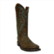 Corral womens peanut embroidery wide square toe western boots in brown