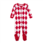 Leveret christmas kids footed cotton pajamas argyle