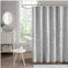 Home Outfitters grey/silver 85gsm microfiber printed shower curtain 72w x 72l, shower curtain for bathrooms, casual