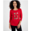 Holiday Lane Womens Festive Tree Long-Sleeve Top