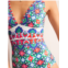 Boden Porto V-Neck Swimsuit - Green Tambourine, Coastal Tile