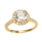 Sophie Miller 14k Gold Over Silver Cubic Zirconia Halo Ring