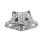 Sophie Miller Cubic Zirconia Sterling Silver Cat Ring