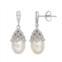 Sophie MillerSterling Silver Dyed Freshwater Cultured Pearl & Cubic Zirconia Drop Earrings