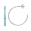 Traditions Jewelry Company Sterling Silver Channel-Set Apatite Birthstone Hoop Earrings