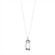 Sophie Miller Sterling Silver Black & White Cubic Zirconia Penguin Pendant Necklace