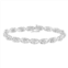 Royal Aura Sterling Silver 1/6 Carat T.W. Diamond XO Bracelet Set
