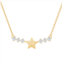 Unbranded 14k Gold Over Silver Star & Cubic Zirconia Bar Necklace