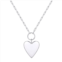 Eco Silver Luxe Sterling Silver Polished Heart Pendant Necklace
