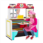 Lil   Jumbl Lil Jumbl Double-Sided Restaurant Playset for Kids, Wooden Pretend Diner Set Toy