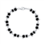 Nautica Rocks Sterling Silver Onyx Cats Linked Bracelet